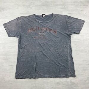 Vintage Harley Davidson Cowboy Shirt Size XXL Gray Beaumont Texas Biker Motor